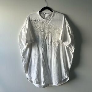 Ermanno Scervino white lace short sleeve top